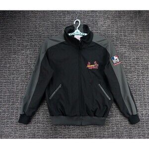 St Louis Cardinals Bomber Jacket Mens XL Black Gray Soft Shell MLB Insiders Club
